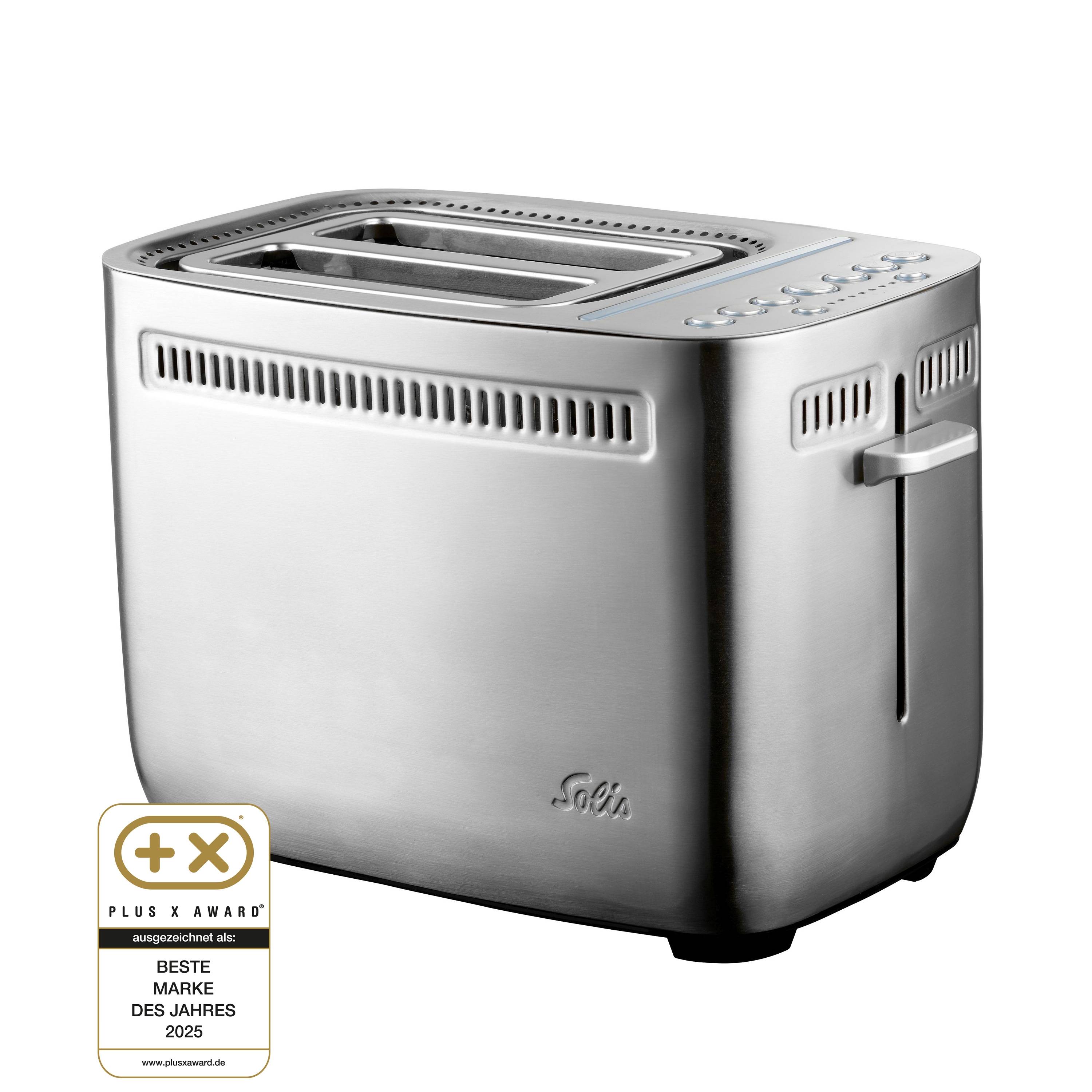 Solis Zwei-Schlitz Toaster & Sandwichmaker, 7 Stufen, Auftau-, Aufwärmen