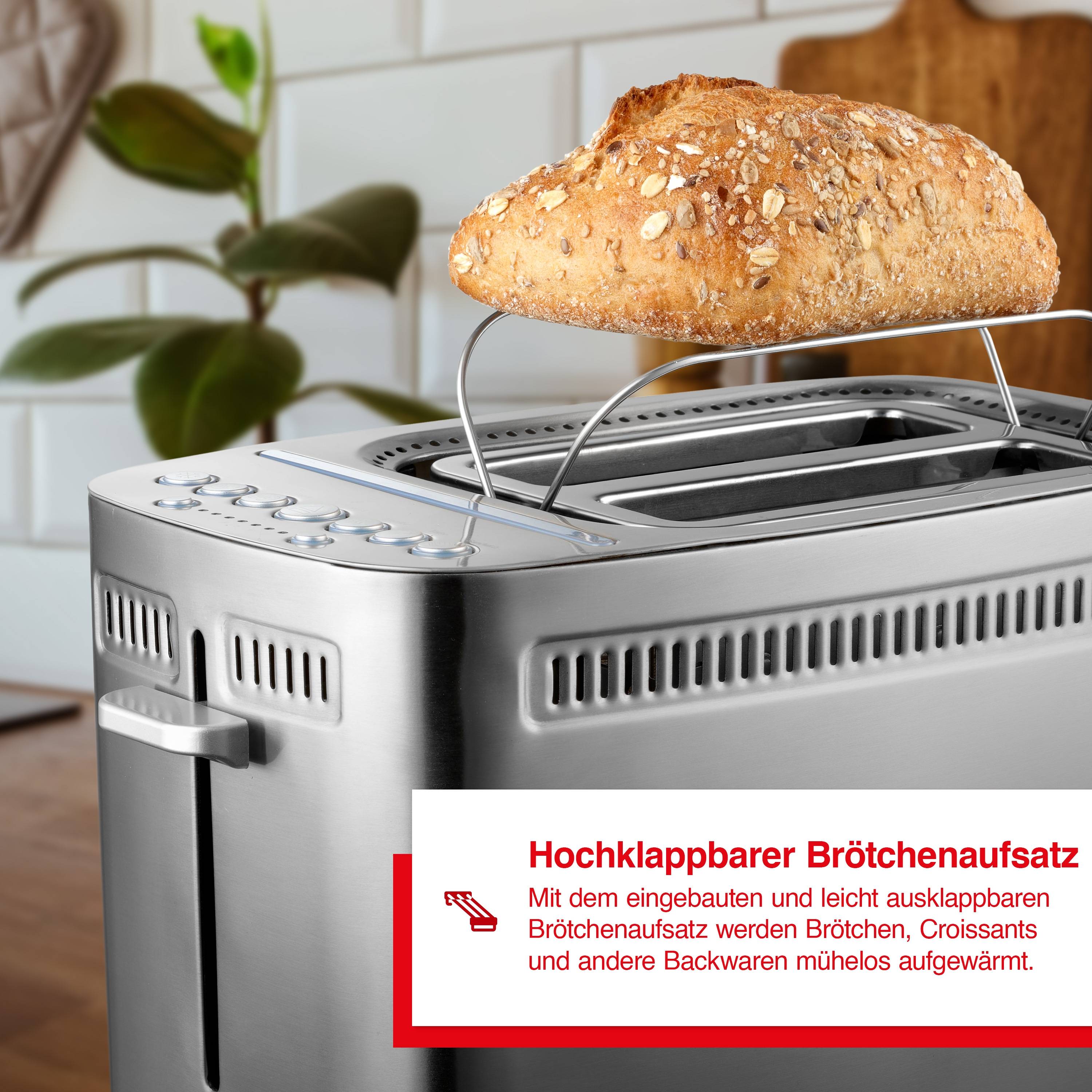 Solis Zwei-Schlitz Toaster & Sandwichmaker, 7 Stufen, Auftau-, Aufwärmen
