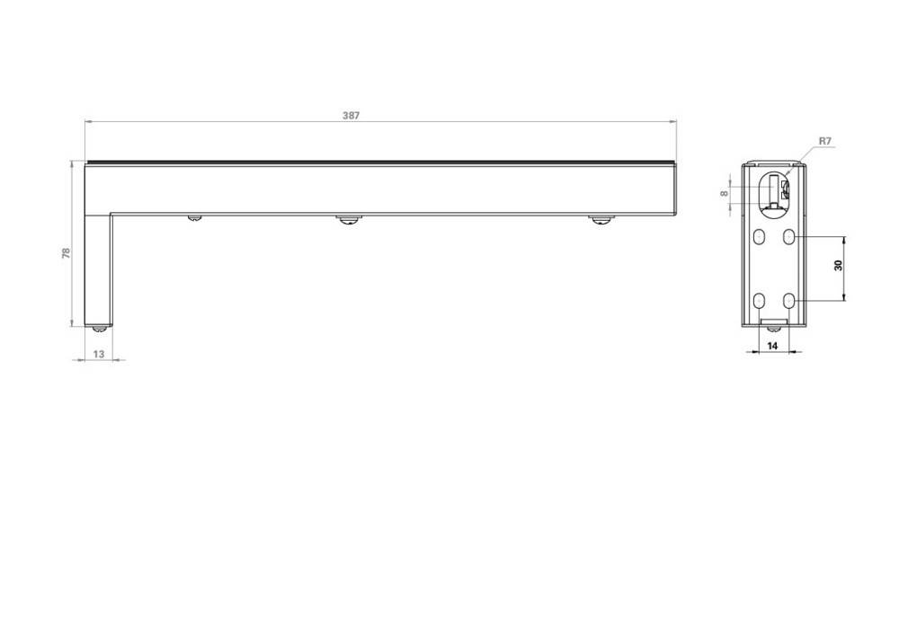 RP-Technik Wandausleger silber AWX001-SI