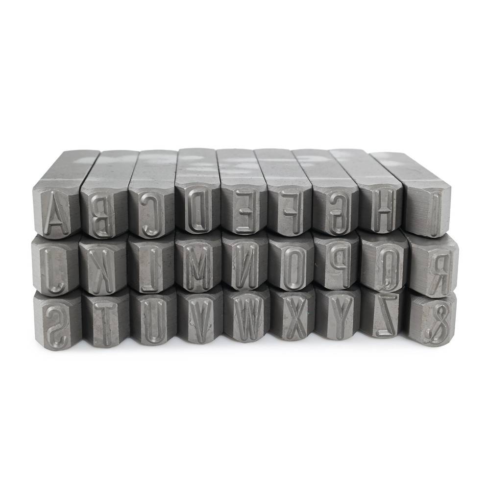 Dönges Handschlagstempelsatz spitz, 27-teilig, A - Z, Schrifthöhe 3 mm