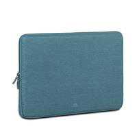Blaue Laptop-Schutzhülle mit Reißverschluss oder Tablet-Tasche auf weißem Hintergrund.