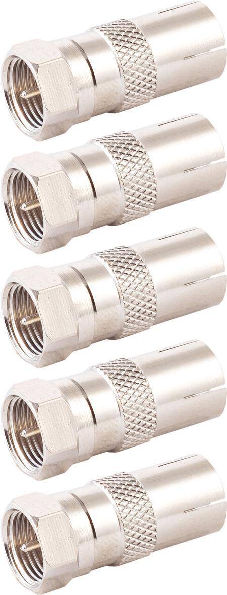 S/CONN maximum connectivity IEC-Buchse auf F-Stecker SET 5x (85321-SET5)