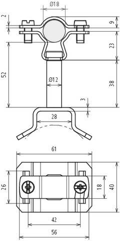 DEHN HVI-L+ Ex P55 holder LH ZS 18 EXP55SBBV2A