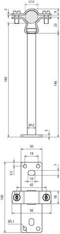 DEHN HVI-L+ Ex W160 holder LH ZS 18EXW160 BPV2A