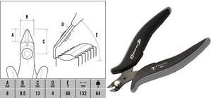 C.K ESD Seitenschneider Ecotronic T3884 Mini-Schneidkopf, Klinge aus Spezial-Werkzeugstahl,