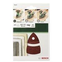 Bosch Multischleifpapier mit Klett, gelocht Körnung 40 (L x B) 102 mm x 62.93 mm 2609256A61 10 St