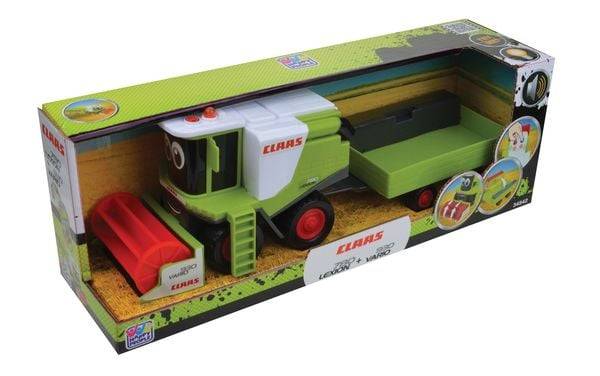 CLAAS KIDS LEXION 780 Mähdrescher + Schneidewerkanhänger, 27 cm, dreht sich, T