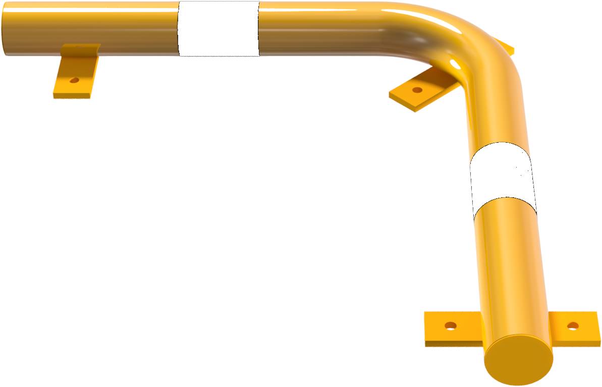 Schake 477_50BG Eck-Rammschutz-Balken Stahlrundrohr Ø 76 mm für Dübelbefestigung