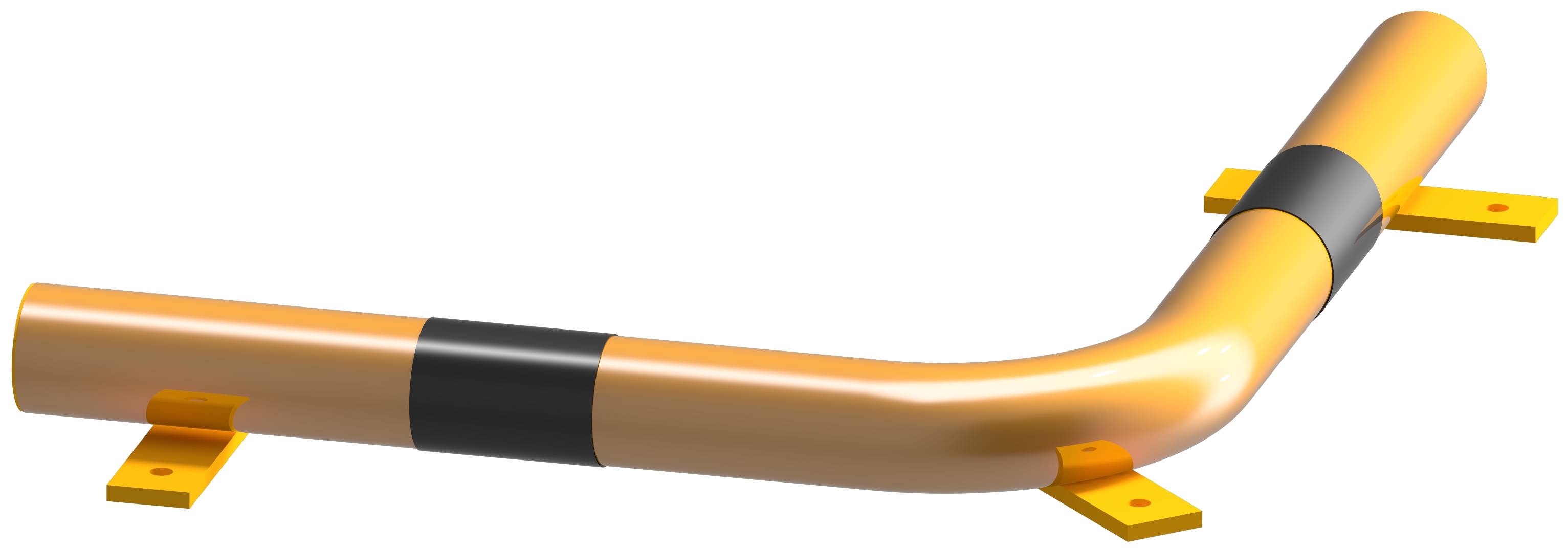 Schake 477_50BG Eck-Rammschutz-Balken Stahlrundrohr Ø 76 mm für Dübelbefestigung