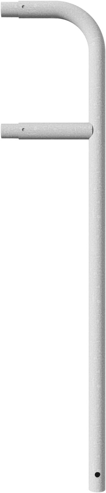 Schake 448_80 Schutzgeländer Stahlrohr Ø 48 mm Standpfosten<br><br>zum Einbetonieren Endpfosten feuerverzinkt