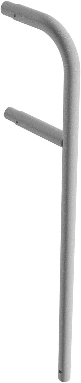 Schake 448_80 Schutzgeländer Stahlrohr Ø 48 mm Standpfosten<br><br>zum Einbetonieren Endpfosten feuerverzinkt