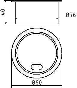Schake 476_20 Abdeckkappe für Pfosten feuerverzinkt für Ø 76 mm Pfosten ohne Verschluss passend für Bodenhülse Art.-Nr. 476.10 und 476.40