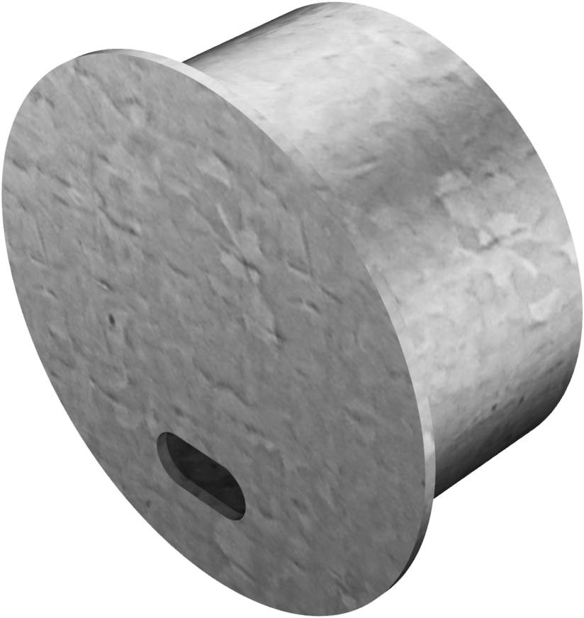 Schake 476_20 Abdeckkappe für Pfosten feuerverzinkt für Ø 76 mm Pfosten ohne Verschluss passend für Bodenhülse Art.-Nr. 476.10 und 476.40