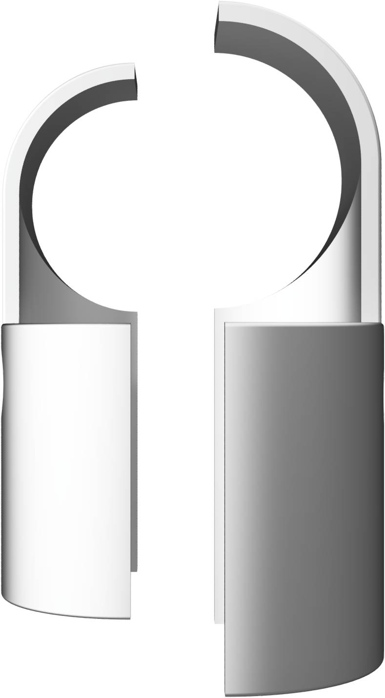 Schake 419_08 Barrieren Stahlrohre und Verbindungsstücke Aluminium-Eckstück <br><br>2 Halbschalen mit Schraube und Mutter