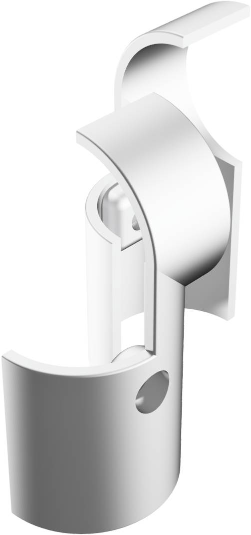 Schake 419_08 Barrieren Stahlrohre und Verbindungsstücke Aluminium-Eckstück <br><br>2 Halbschalen mit Schraube und Mutter