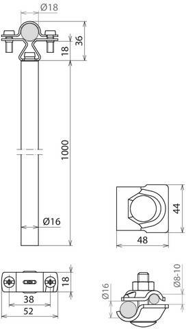 DEHN Distanzhalter DH PAE 18 #105466