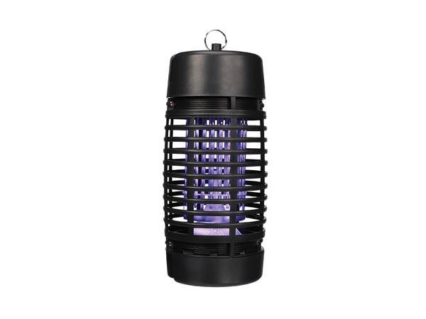 Perel Insektenvernichter, elektrisch, UV-LED, Hochspannungsgitter 1000 V, abnehmbare Auffangschale, 25 m², Schwarz