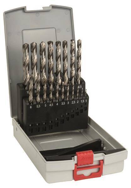 Bosch HSS-G Spiralbohrer-Kassette 19tlg. 1-10mm 2608587013 Install.Baumaterial Werkzeug Messgeräte