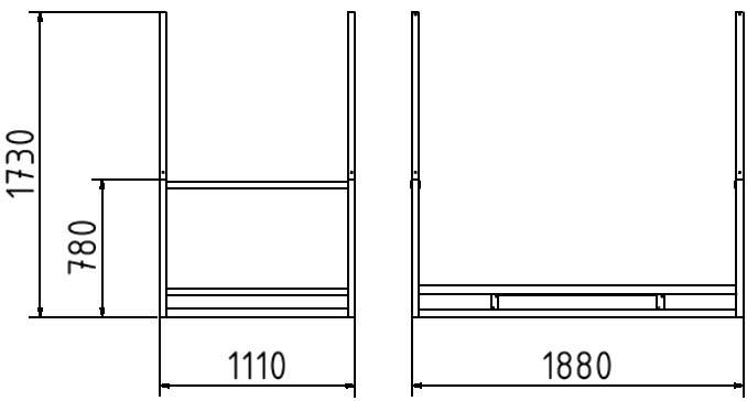 Schake 3B219V Multipalette für 20 Absperrschrankengitter und 20 Fußplatten