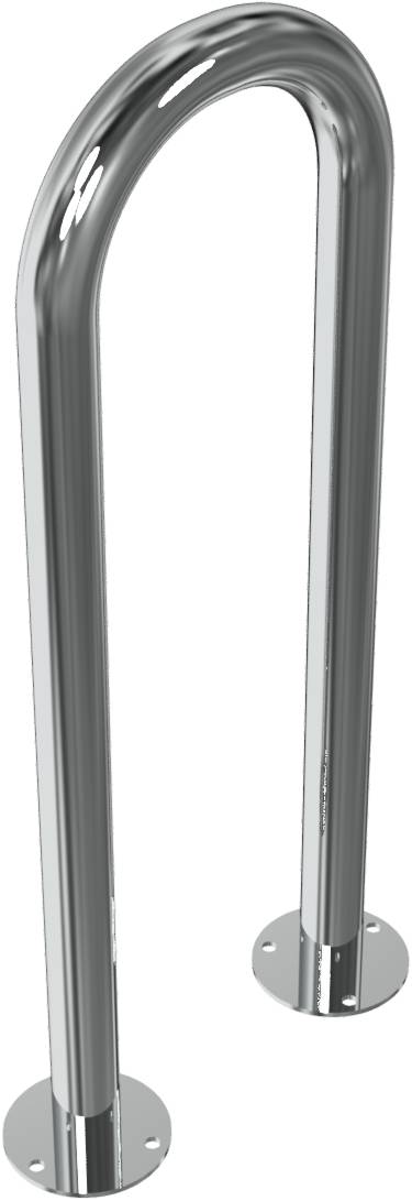 Schake 449_30P Edelstahlbügel Ø 48 mm für Dübelbefestigung Universalbügel Gesamtbreite 300 mm