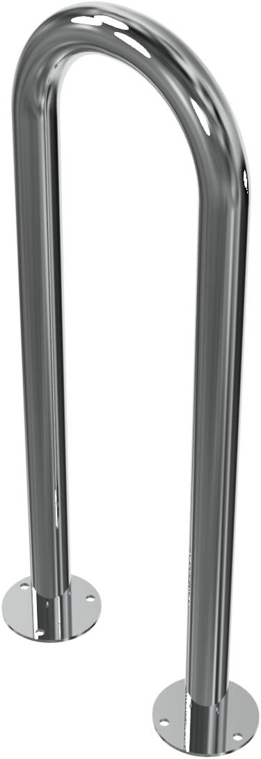 Schake 449_30P Edelstahlbügel Ø 48 mm für Dübelbefestigung Universalbügel Gesamtbreite 300 mm