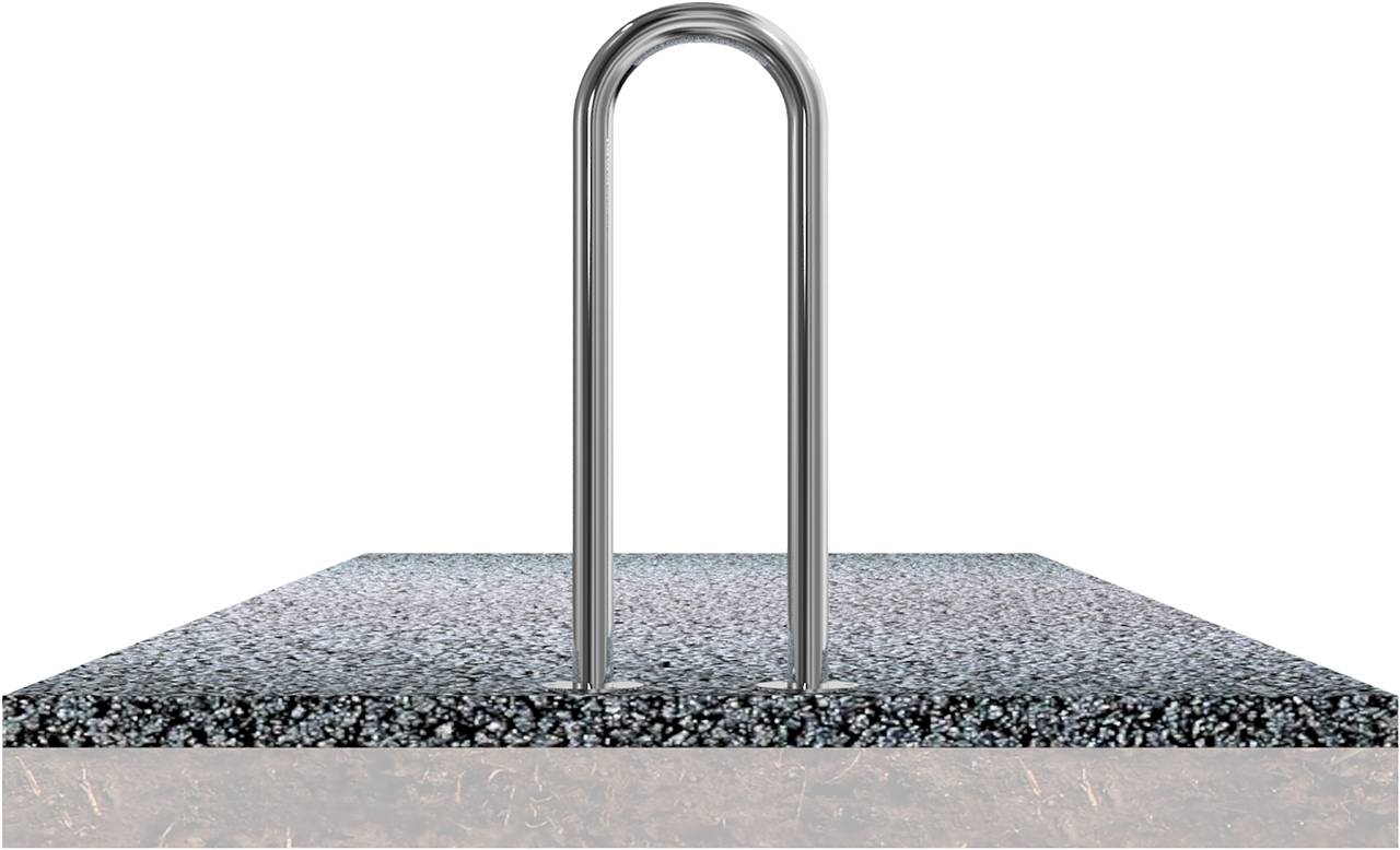 Schake 449_30P Edelstahlbügel Ø 48 mm für Dübelbefestigung Universalbügel Gesamtbreite 300 mm