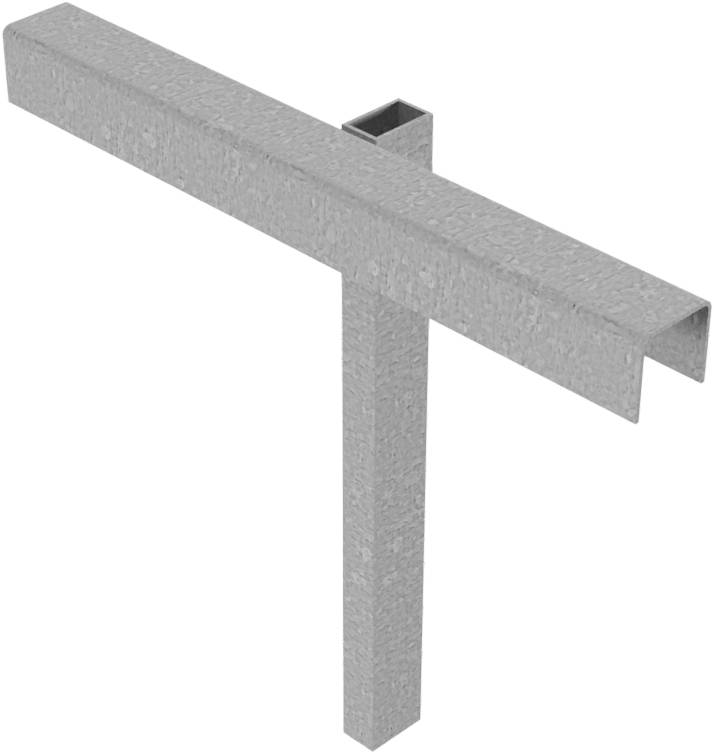 Schake 3B160-1 Einfacher Holzbauzaunständer mit passendem Oberteil Holzbauzaunständer Oberteil<br><br>verzinkt, 490 mm