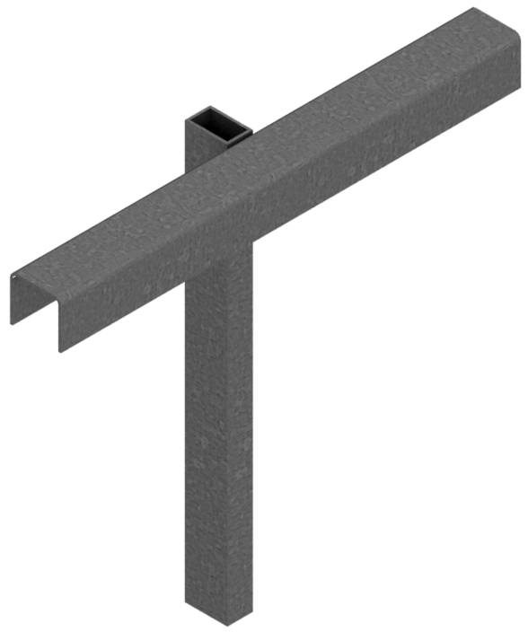 Schake 3B160-1 Einfacher Holzbauzaunständer mit passendem Oberteil Holzbauzaunständer Oberteil<br><br>verzinkt, 490 mm