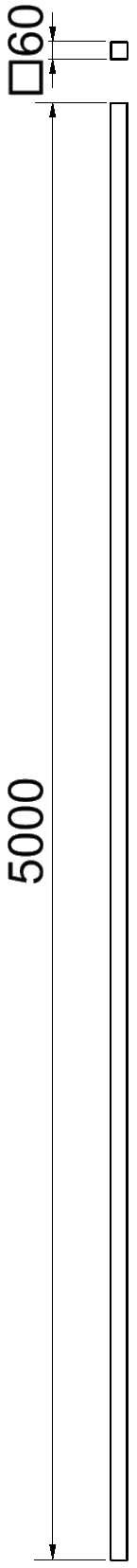 Schake 34650 Schaftrohr 60 x 60 x 2,0 mm aus Stahl, verzinkt Länge: 5,00 m