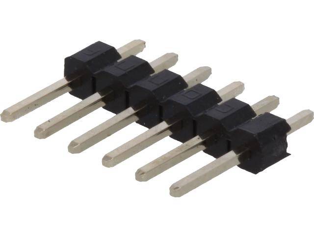 Stiftleiste, 1x 6-polig, RM 2,54, gerade