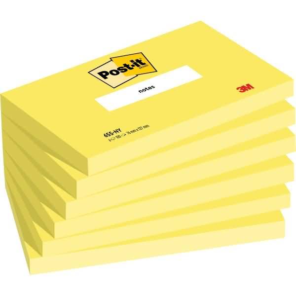 Haftnotiz Notes 655-NY 127x76mm neonge 6x100 Blatt