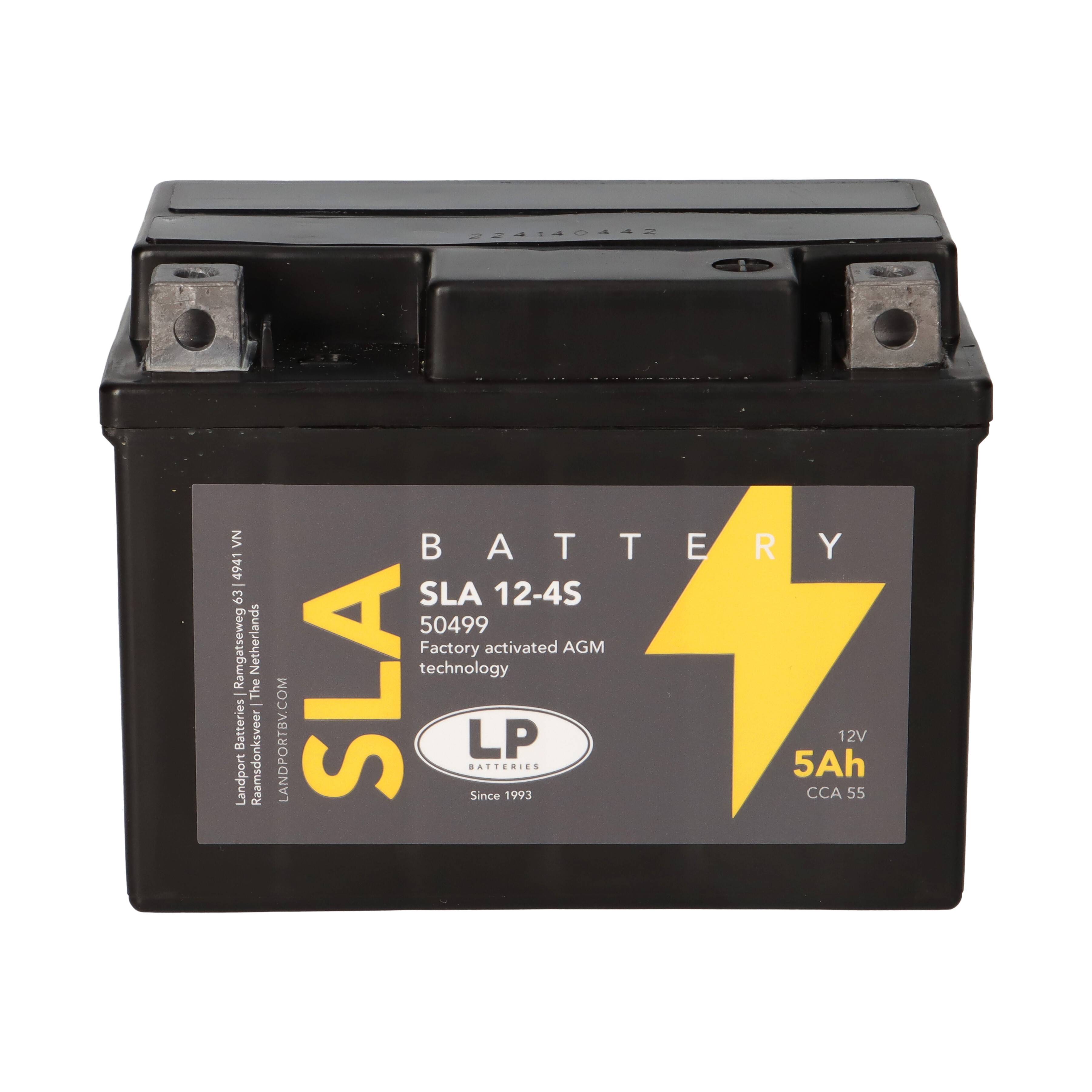 Batterie AGM SLA 12V 5Ah für Motorrad Startbatterie MS SLA 12-4S