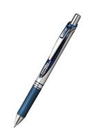 Pentel EnerGel Xm, Ausziehbarer Gelschreiber, Navy, Navy, Silber, Kunststoff, Gummi, Rund, 0,35 mm