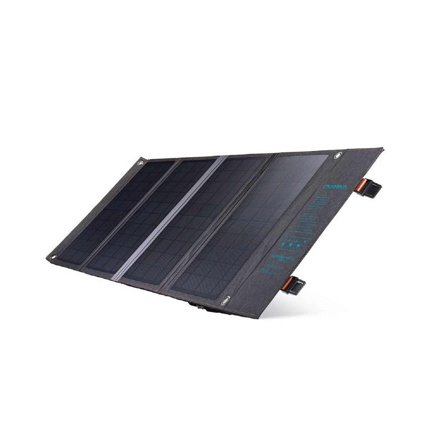 Choetech Tourist USB Solarladegerät, USB C 36W QC PD grau (SC006)