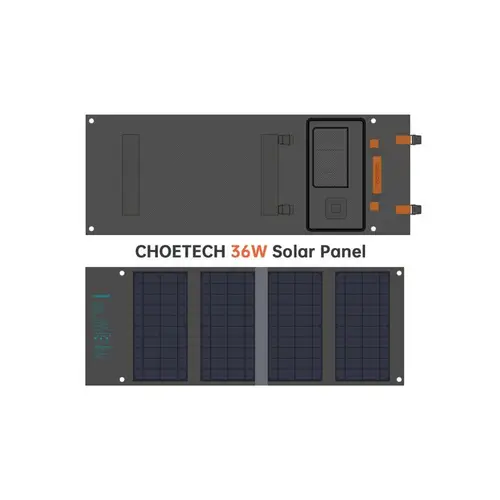 Choetech Tourist USB Solarladegerät, USB C 36W QC PD grau (SC006) Choetech Tourist USB Solarladegerät, USB C 36W QC PD grau (SC006)