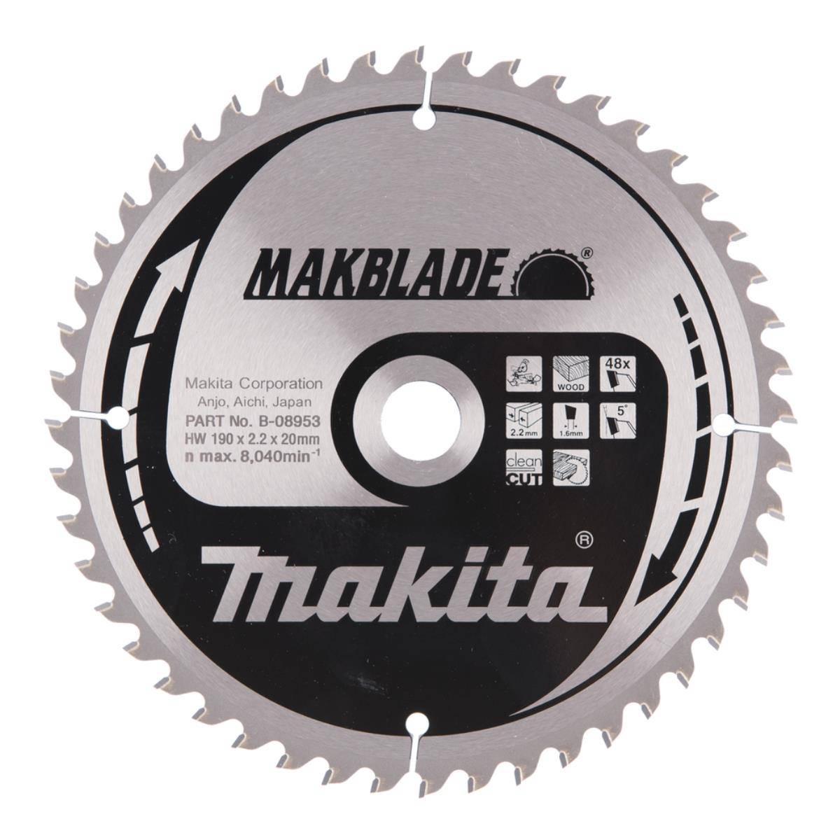 Makita Kreissägeblatt, MAKBLADE 190 x 20 mm, 48 Zähne