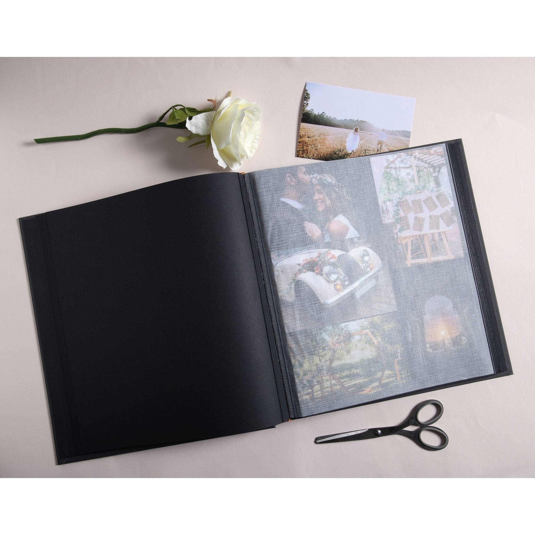 Exacompta Fotoalbum 60 Seiten schwarz 29x32cm, Art schwarz - Schwarz - 16078E