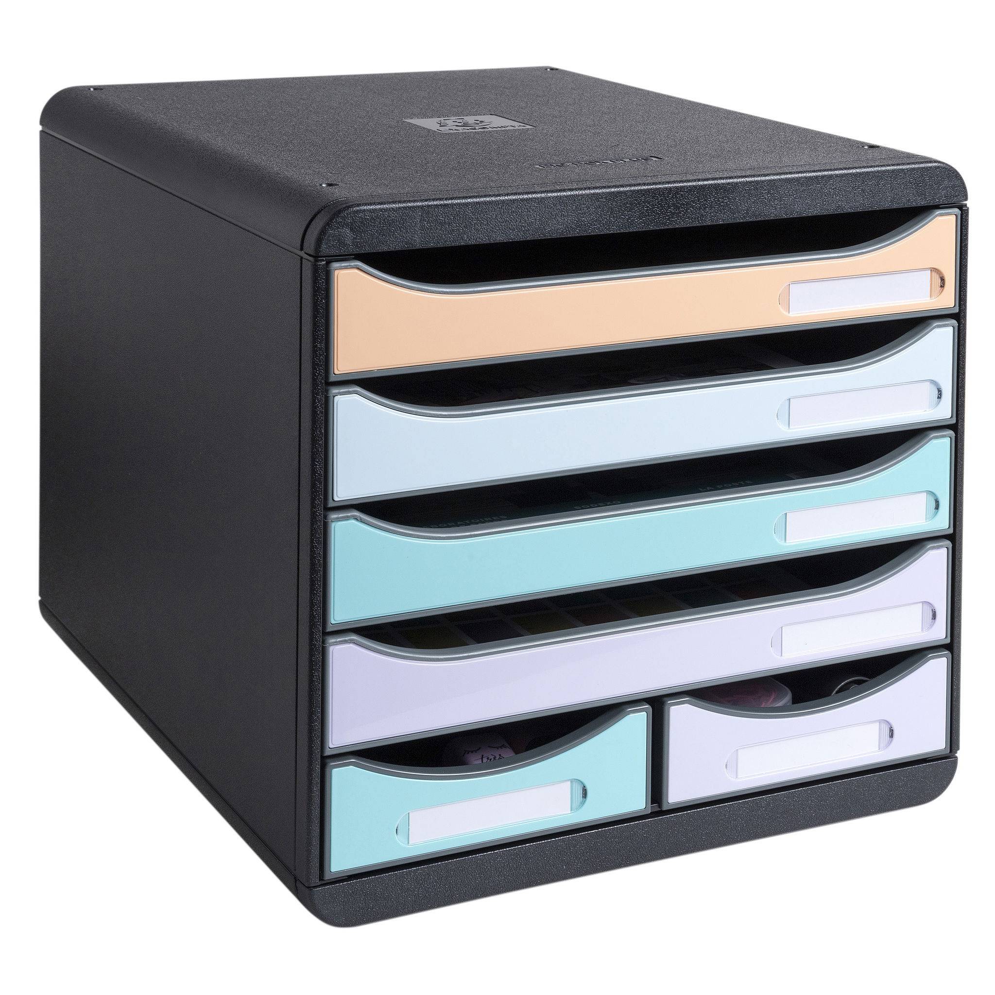 Exacompta Schubladenbox BIG BOX MAXI 6 offene Schubladen Aquarel 3127296D