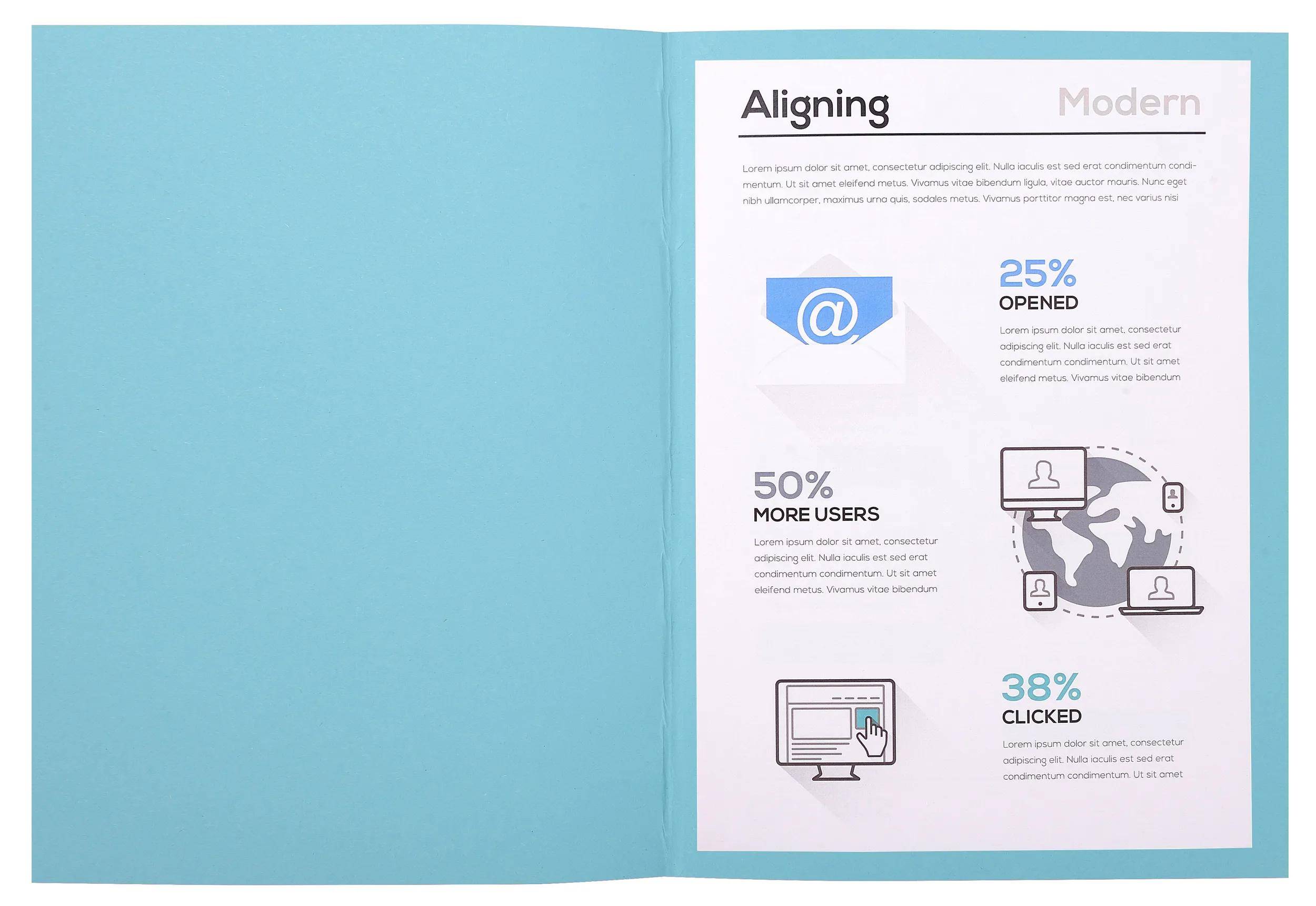 Exacompta 5x 100er Aktendeckel Recycling 24x32cm - Hellblau - 420006E