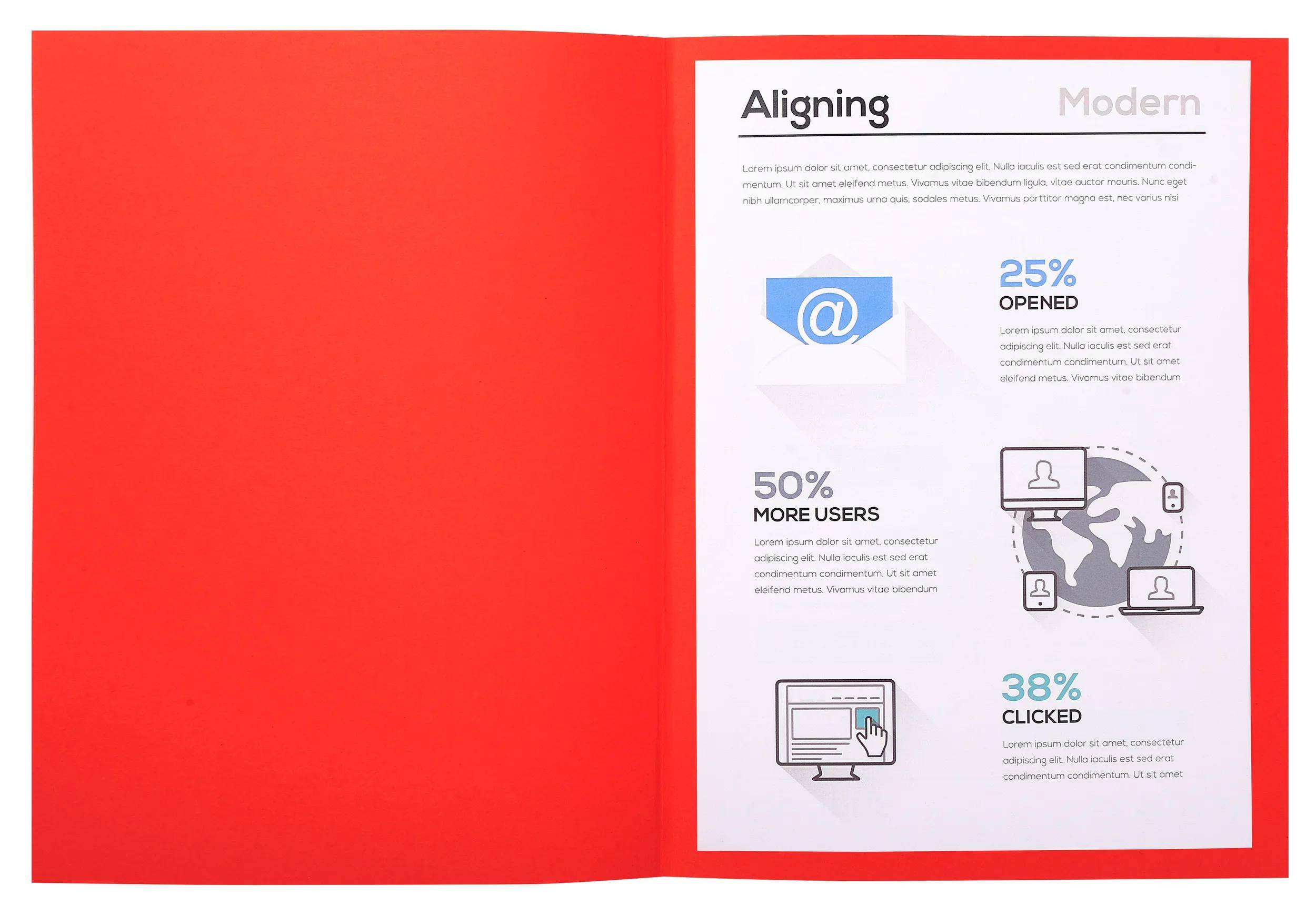 Exacompta 5x 100er Aktendeckel Recycling 24x32cm - Rot - 420012E