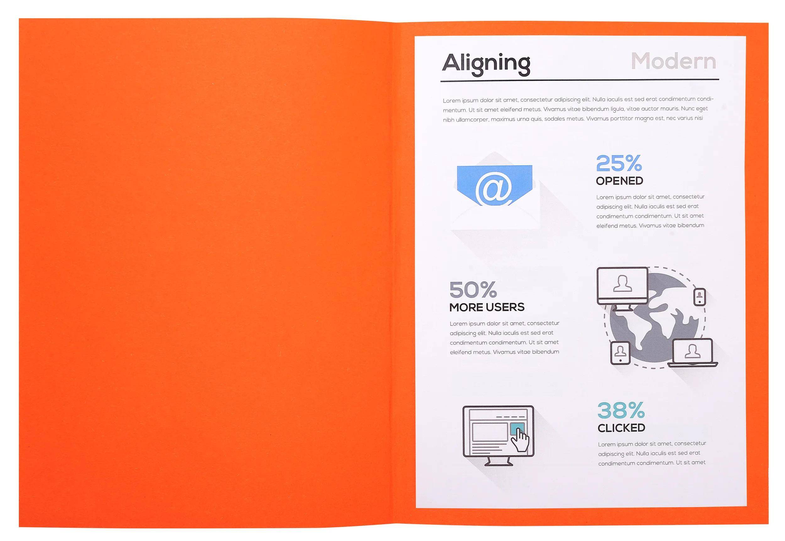 Exacompta 5x 100er Aktendeckel Recycling 24x32cm - Orange - 420007E