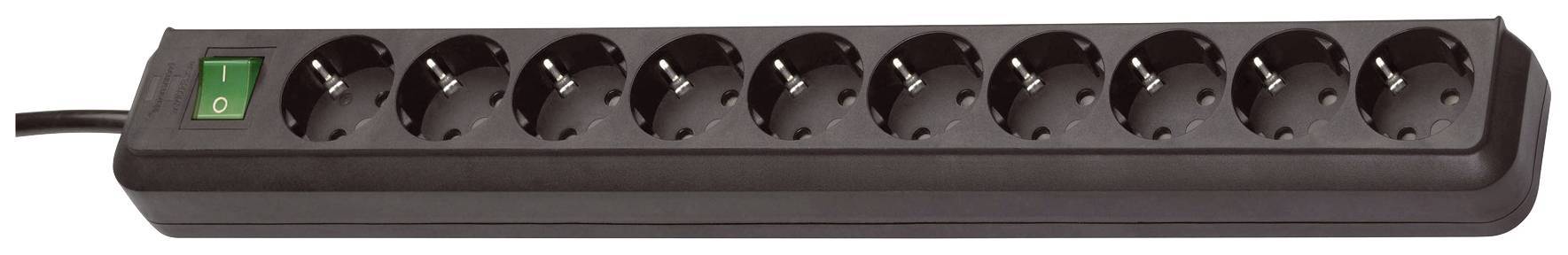 Brennenstuhl Steckdosenleiste ECO-Line 10x 3m schwarz Multimedia-Technik Steckdosenleisten