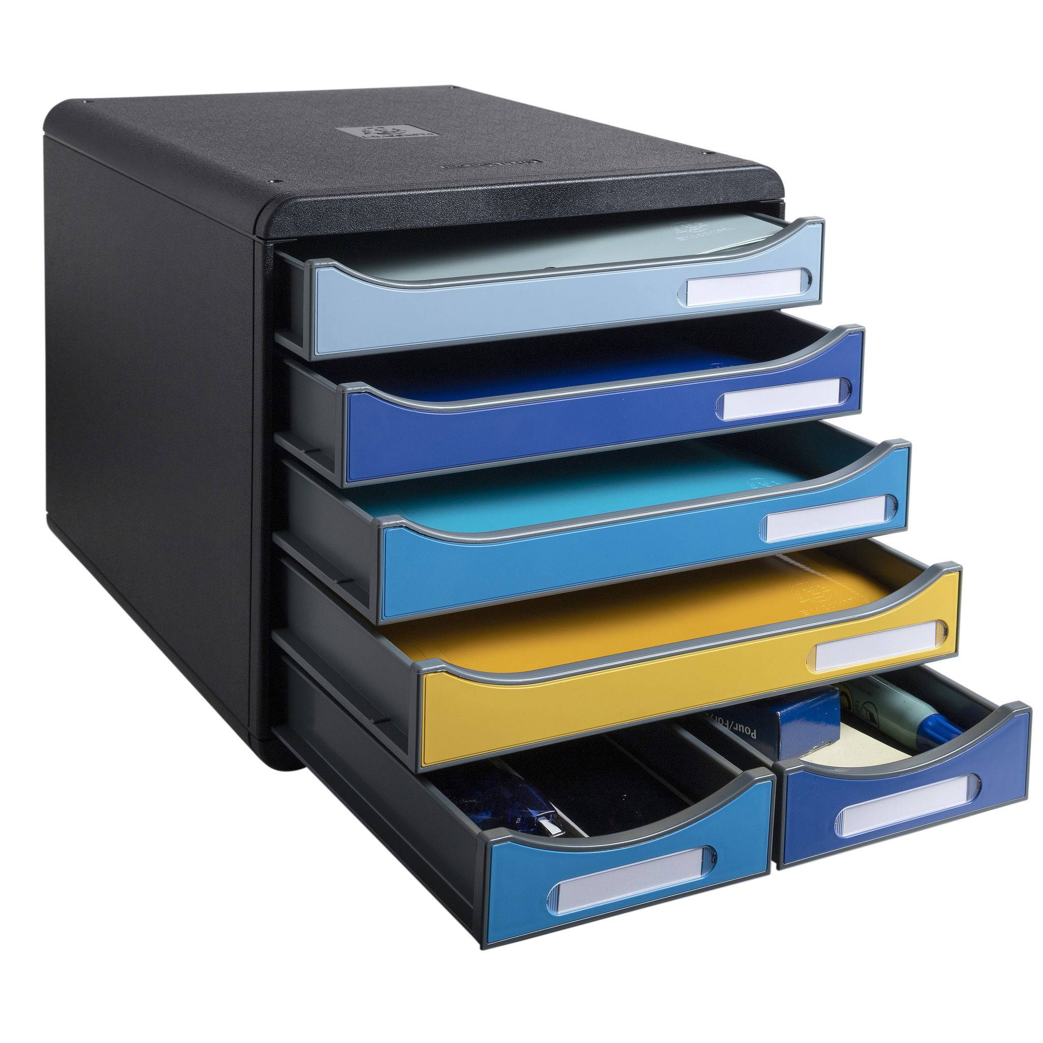 Exacompta Schubladenbox BIG BOX MAXI 6 offene Schubladen sortiert 3124202D