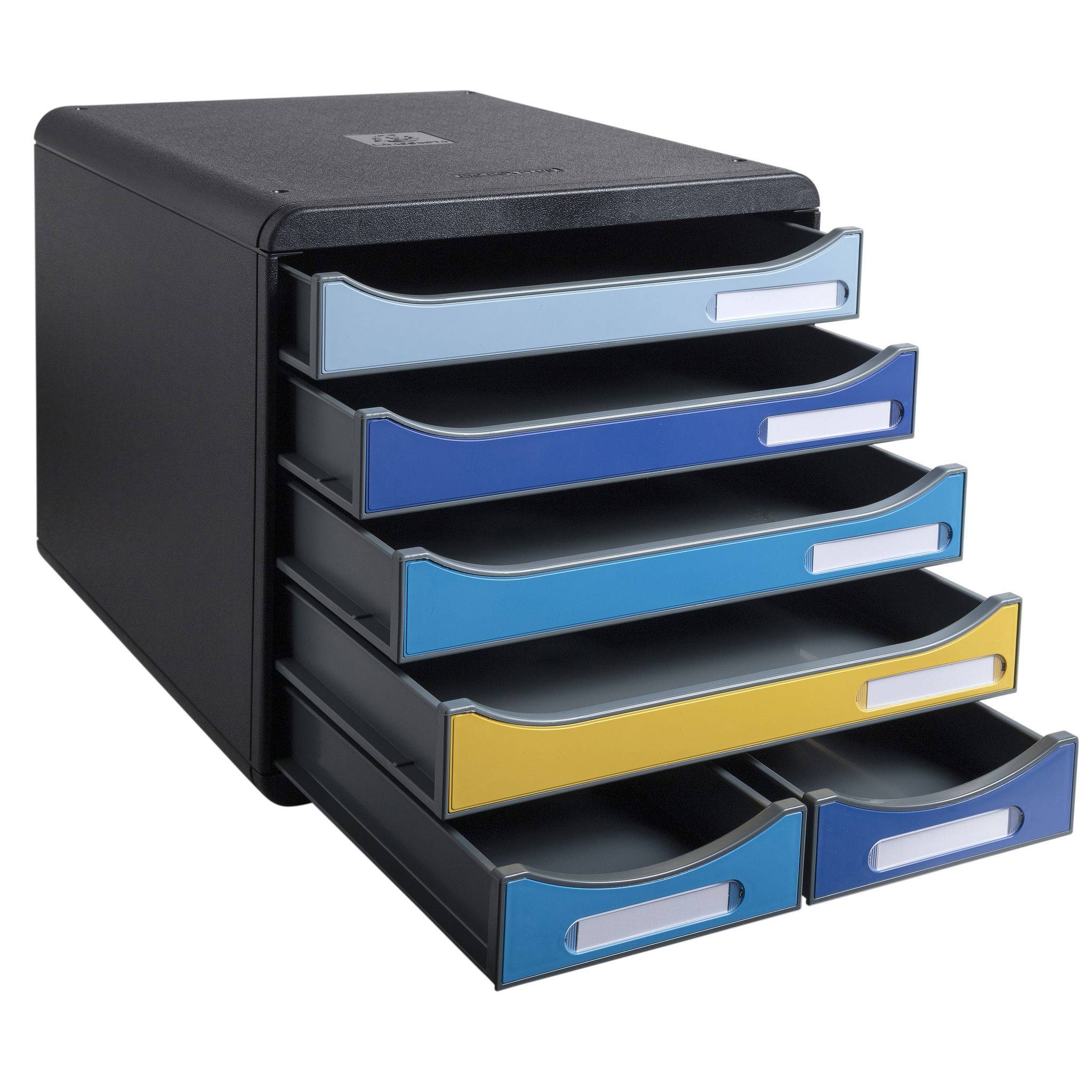 Exacompta Schubladenbox BIG BOX MAXI 6 offene Schubladen sortiert 3124202D