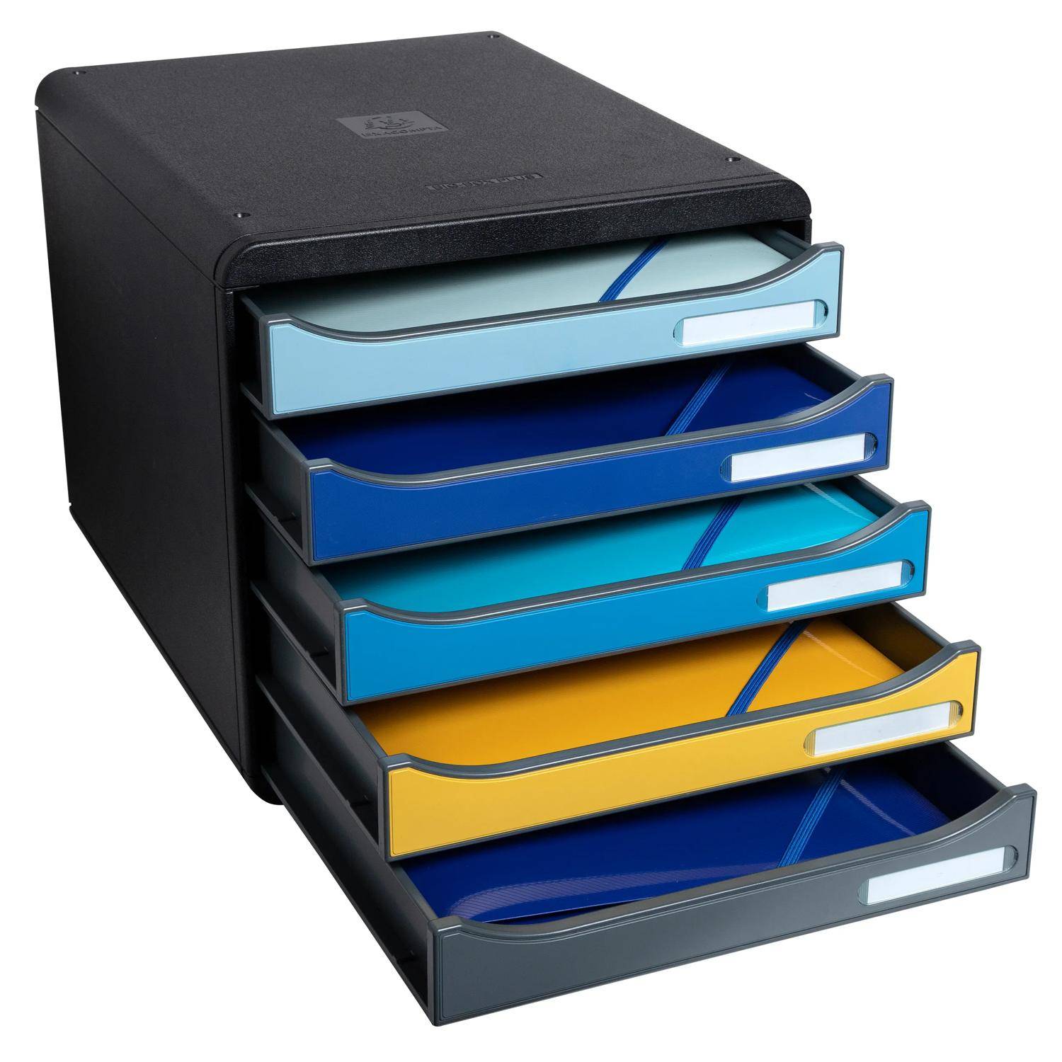 Exacompta Schubladenbox Big Box Plus 5 offene Schubladen sortiert 3094202D