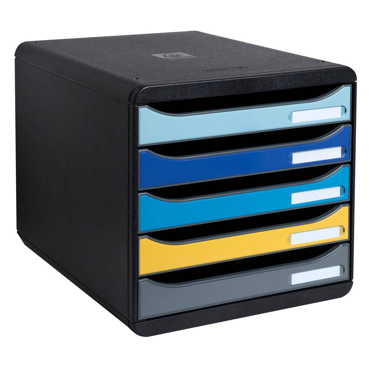 Exacompta Schubladenbox Big Box Plus 5 offene Schubladen sortiert 3094202D