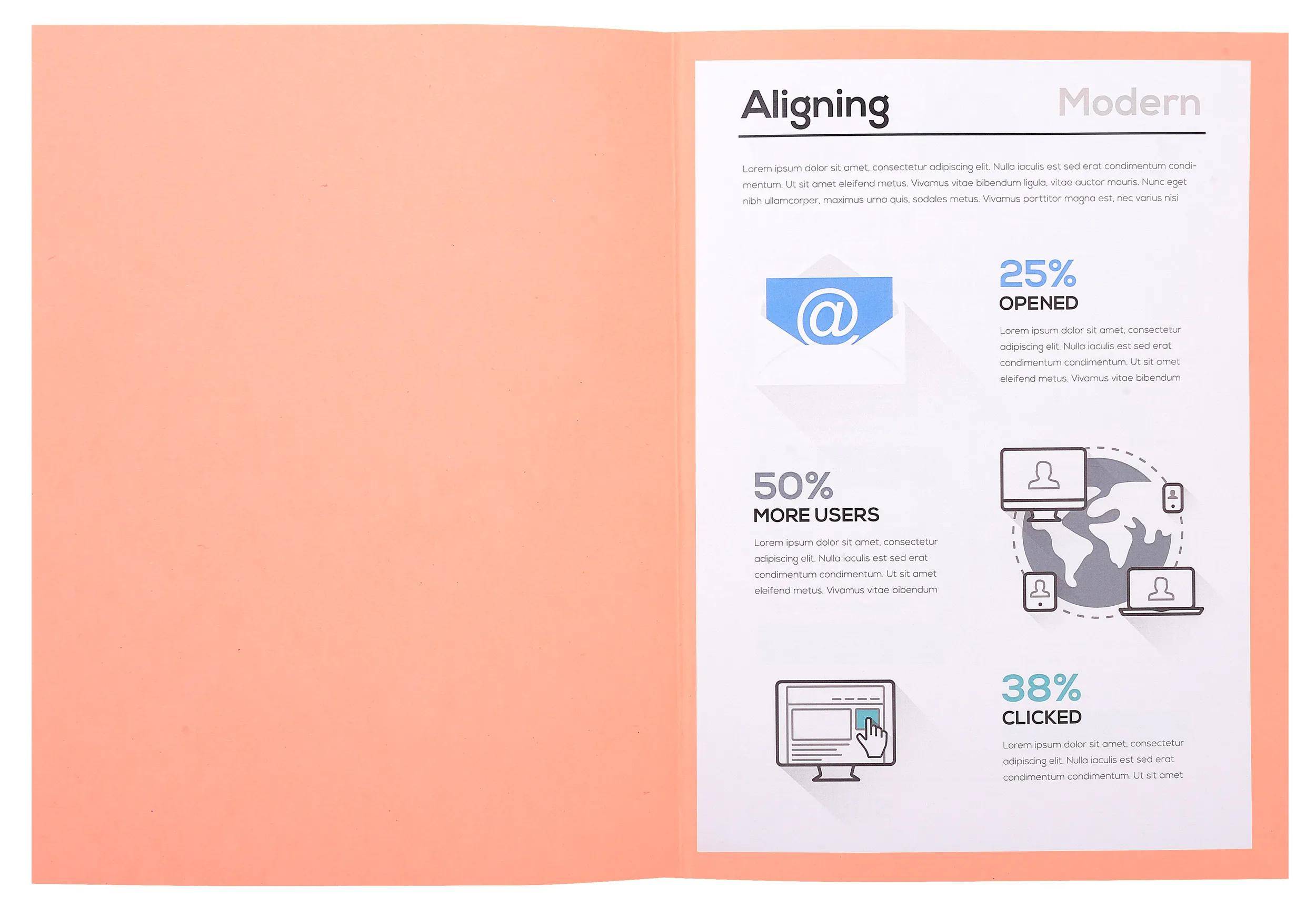 Exacompta 5x 100er Aktendeckel Recycling 24x32cm - Rosa - 420003E