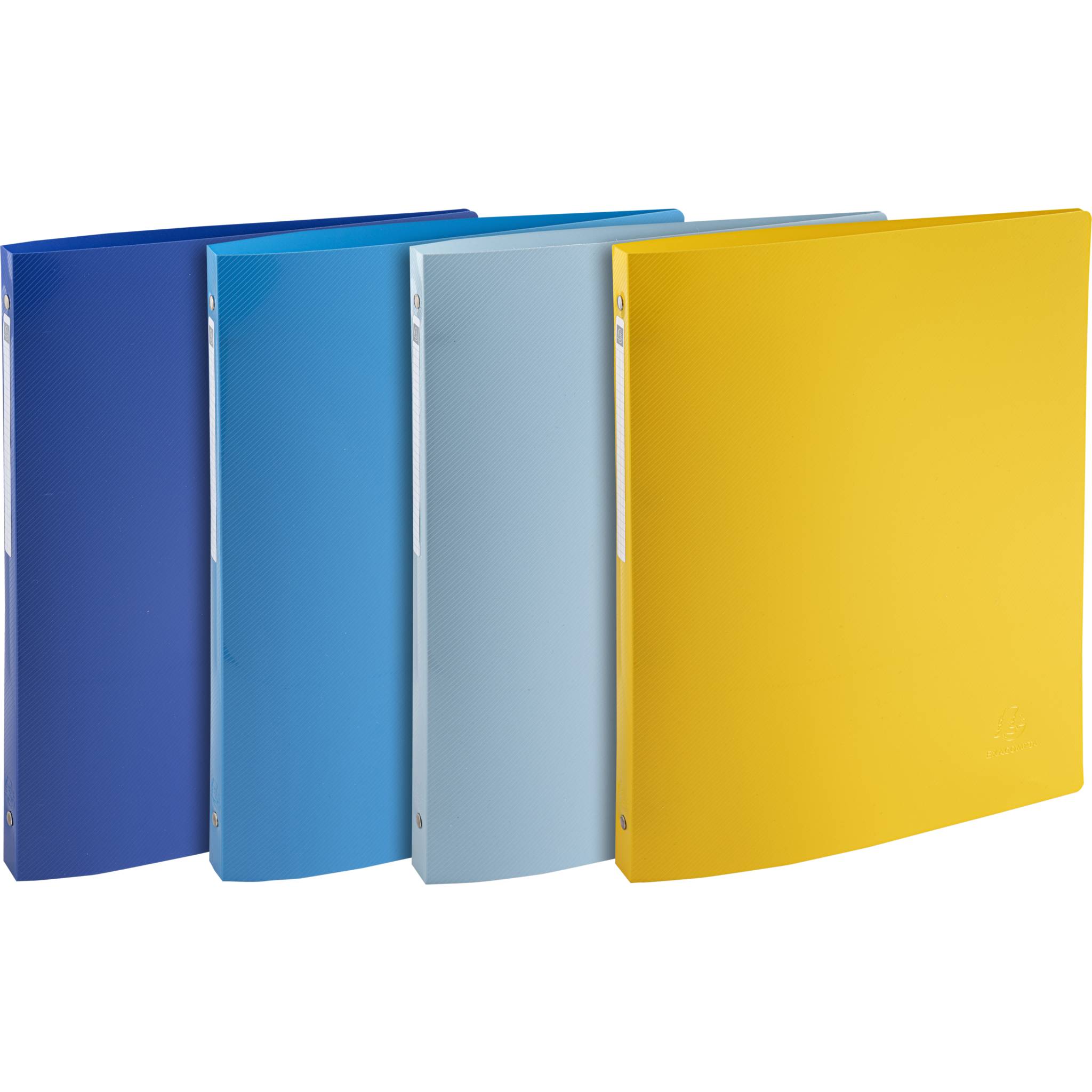 Exacompta 20x Ringhefter A4 + 4 Ringen 15mm Recycling-PP BeeBlue sortiert 51110E