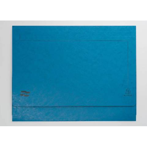 Exacompta 25x 5er Pack Aktenmappe + Verschlußkappe Karton 225g A3, Blau, 4785Z