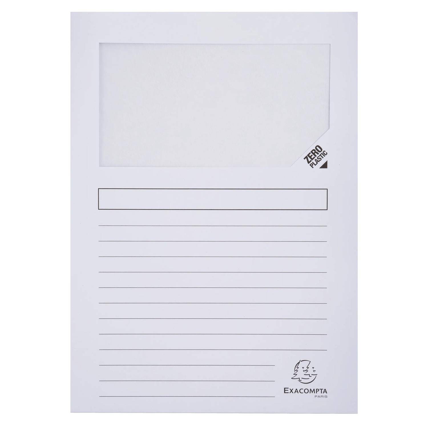 Exacompta 16x 25 Fenstermappen, A4, 160g, plastikfrei, sortiert, 50250E